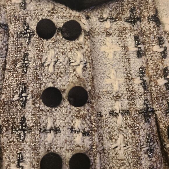 18" Doll Coat Double-Breasted Tweed Velvet American Girl & Our Generation Dolls - Picture 3 of 13